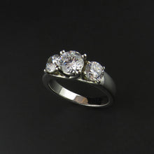 Load image into Gallery viewer, Platinum Three Stone Ring
