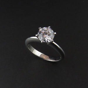 Solitaire Six Claw Ring