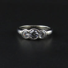 Load image into Gallery viewer, Three Stone Rub-Over Ring
