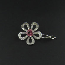 Load image into Gallery viewer, Diamond and Pink Tourmaline Flower Enhancer
